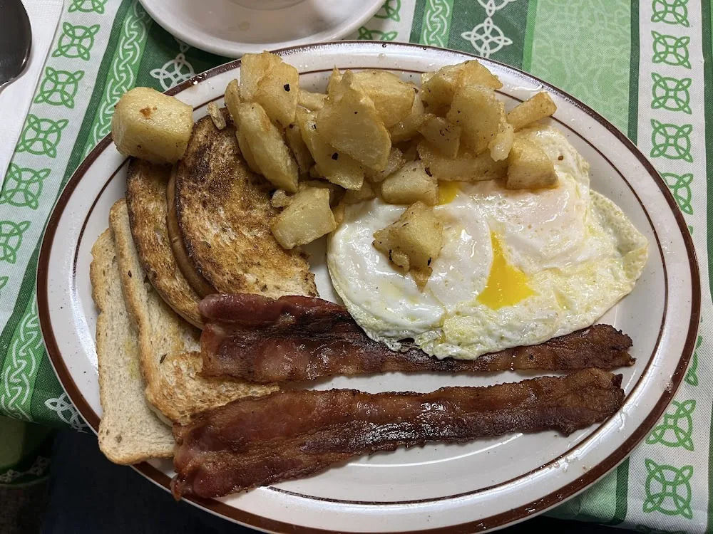 Bacon Eggs Home Fries and Toast